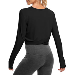 Top de yoga con logo personalizado para mujer, tela elástica suave al tacto, ropa deportiva para entrenamiento, fitness, gimnasio, correr, top de yoga para mujer - Product Image 6