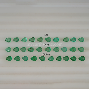 Esmeralda natural (buena coloración) 5x4mm facetada en forma de pera, lote de piedras preciosas sueltas para la fabricación de joyas - Product Image 6