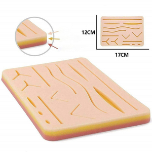 Kit de formation à la suture pour étudiants en médecine, avec coussinet en silicone durable à 3 couches, plaies pré-coupées en acier inoxydable, manuel, certifié CE, réutilisable - Product Image 4