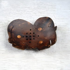 Eco amigable natural a mano jabón natural plato de cáscara de coco jabón titular - Product Image 5