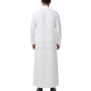 Nouvelle Thobe Arabe Traditionnelle à Manches Longues, Vêtement Musulman, Col Montant, Design Élégant, Coton Décontracté pour Usage Quotidien et Événements Spéciaux - Product Image 2