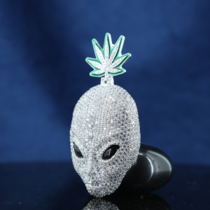 Hip Hop Bling Gold Plated Iced Out VVS Moissanite V for Vendetta Rapper Sterling Silver 925 Custom Mask Pendant - Product Image 4