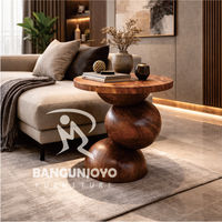 Table basse/tabouret moderne de luxe en bois massif, écologique et durable, pour usage extérieur, salon, hôtel, restaurant, salle à manger