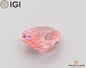 เพชรทรงรี 1.00 กะรัต พร้อมใบรับรอง IGI เพชร CVD ที่ได้รับการเพาะเลี้ยงในห้องปฏิบัติการ สีชมพูสดใสแฟนซี ความสะอาดระดับ VS2 สำหรับจี้เพชรหรูหราสำหรับเจ้าสาว - Product Image 4