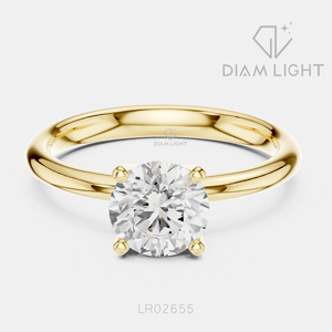 Bague de mariage ronde 1,17 carat, bijoux fins, certifiée IGI, or blanc 14 carats, diamant de laboratoire, bague de fiançailles et de mariage - Product Image 3