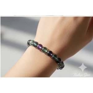 Handcrafted Natural Fluorite <b>Beaded</b> <b>Bracelet</b> Wholesale Crystal <b>Bracelets</b> & Bangles Healing Focus From India - Product Image 6