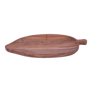 Plat de service décoratif en bois, long plateau ovale en bois, planche à charcuterie de qualité alimentaire pour restaurant, hôtel, décoration de la maison - Product Image 5