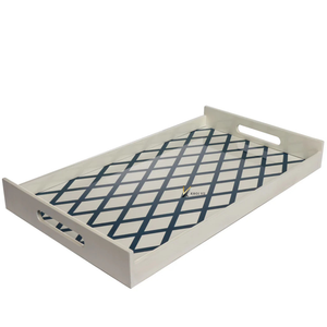 Plateau de service en bois laqué de qualité commerciale, écologique et luxueux, vente en gros, personnalisable OEM ODM, ensemble décoratif en provenance du Vietnam - Product Image 2