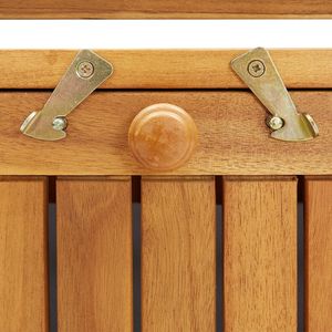 Banco de Almacenamiento Mediano de Madera de Acacia Sólida, Madera Natural con Diseño Elegante para Entrada, Dormitorio o Sala de Estar - Product Image 6