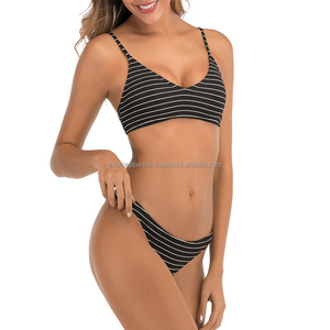 Best Selling Wholesale OEM Women Sexy <b>Bikini</b> Set Custom Print Front Two-<b>Piece</b> Swimwear High Quality Spandex/Nylon Lightweight - Product Image 2