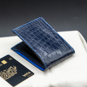 Portefeuille en cuir véritable de haute qualité, noir, avec logo personnalisé, ensemble de portefeuilles cadeaux pour hommes - Product Image 1