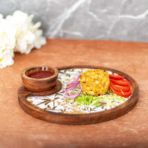 Bandeja de Madera Ecológica con Diseño Impreso Personalizado, Vajilla Decorativa, Apta para Lavavajillas y Microondas, Gran Venta - Product Image 2