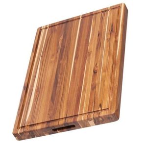 Planche à découper artisanale en bois rustique de style farmhouse, réversible, écologique, de forme rectangulaire, passe au lave-vaisselle - Product Image 2