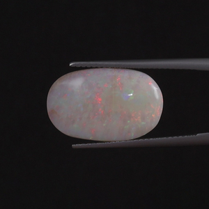 Opale naturelle blanche en vrac, 10,17 carats, taille coussin 19x12mm, certifiée IGI, taillée et polie à la main, avec traitement de cirage/lustrage léger - Product Image 1
