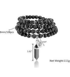 Rosario de cristal negro para regalo de Ramadán, 100 cuentas para rezar, para Zikr, regalo de Hajj, cuentas islámicas musulmanas. - Product Image 5