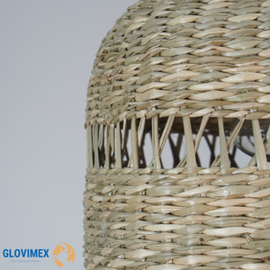 Vietrustic Top Trending Rustic Seagrass Hanging Lampshade Custom Size Color Handmade Woven Eco-Friendly Lightweight <b>Light</b> <b>Shade</b> - Product Image 2