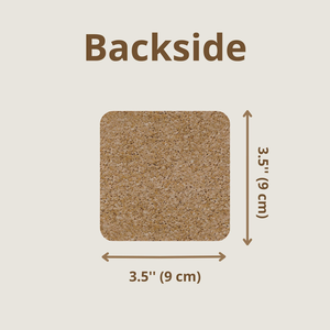 Modern Square Wooden Enamel Print <b>Coaster</b> with Geometric Pattern in Olive Green and White, Non-Slip Design for <b>Table</b> Decoration - Product Image 6