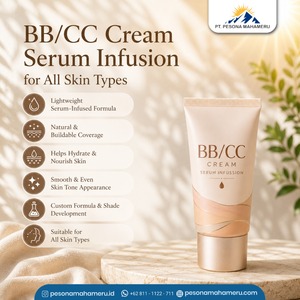 Private Label BB CC Cream Serum Infusion Cushion <b>Foundation</b> with Skincare Benefits for Makeup Brand - Product Image 2