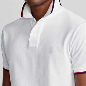 Camisa polo blanca de algodón para hombre - Product Image 3