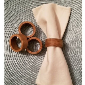 Juego de Anillos para Servilletas de Madera, Anillos de Madera Natural con Diseño Nórdico, Accesorio de Mesa Duradero para Bodas y Cenas, 4.5 cm de Ancho - Product Image 3