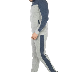 Ensemble de survêtement pour homme à capuche, en laine/polyester épais et respirant, avec sweat-shirt zippé et pantalon de jogging, coupe décontractée, pour l'automne - Product Image 2