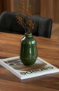 Ensemble de vases en céramique faits à la main avec motifs orange et floraux, style bohème, 8-16 pouces - Product Image 1