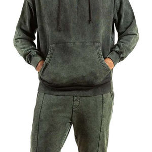 Ensemble 2 pièces de jogging en coton-polyester épais, respirant, personnalisé, de qualité supérieure, couleur unie, prix abordable - Product Image 4