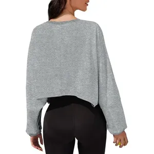 Sudadera con Capucha de Punto para Mujer, Estilo Informal, Color Sólido, Talla Grande, de Felpa, Última Moda, Venta al Por Mayor OEM, Otoño/Primavera - Product Image 5