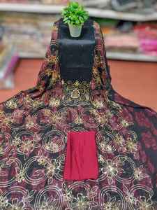 Formal New Collections Somalian Fransawi Dirac Chiffon <b>Fabric</b> WIth Gold Stone Work Anti-Static For Somalian Evening Party Wear - Product Image 2