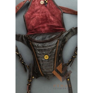 Leather Waist <b>Pocket</b> <b>Belt</b> Unisex Biker <b>Belt</b> Motorcycle <b>Belt</b> men - Product Image 2