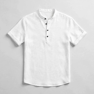 Men's White Digital Printed <b>Short</b> <b>Sleeve</b> <b>Button</b> <b>up</b> Collar Casual <b>Shirt</b> Breathable Polyester/Cotton Twill Fabric Summer Wear - Product Image 4