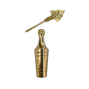 Contenedor de latón Surmedani Surma Dani para Kohl, soporte decorativo de latón para Surma, almacenamiento y aplicador de delineador de ojos artesanal indio - Product Image 2