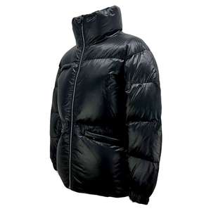 Luxury Black Glossy Puffer Jacket Waterproof Winter Glossy Puffer Jacket Full Zip Duck Down Shiny Fashion <b>Bubble</b> <b>Coat</b> Men - Product Image 2