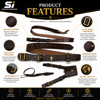 Ceinture en cuir à boucle croisée pour uniforme, accessoires de cérémonie, ceinture formelle, fournisseur OEM Inde, réglable, épaisse, marque Phoenix