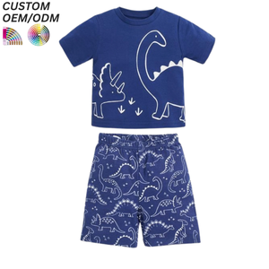 Ensemble de vêtements streetwear personnalisés pour garçons, tenue décontractée pour enfants, 100% coton, imprimé animal, 2 pièces, toutes saisons, support OEM ODM, vente en gros - Product Image 4