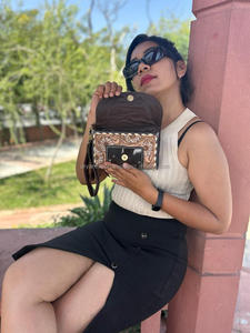 Nueva cartera de mano de cuero genuino occidental hecha a mano con herramientas de flores blancas y bolso de mano de piel de vaca perfecto para mujeres - Product Image 5