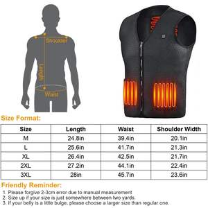 Chaleco Térmico USB Ajustable con 3 Niveles de Calefacción, Chaqueta Abrigada para Deportes al Aire Libre y Actividades Invernales - Product Image 2