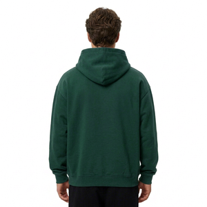 Sweat-shirt à capuche surdimensionné pour homme, couleur gris uni, en molleton de coton, décontracté, pour l'automne, avec poche, coupe classique - Product Image 4