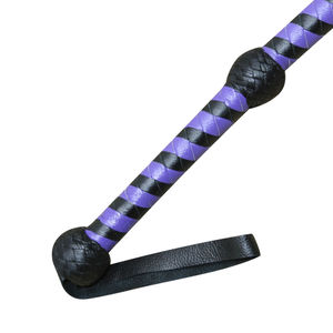 Fouet en cuir véritable fait main, robuste, avec poignée personnalisée, pour l'équitation et la chasse. - Product Image 4