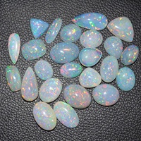 10mm 20mm 30mm 40mm naturel arc-en-ciel feu éthiopien opale Cabochons jeu complet de couleur opale pinfire taille libre mélange forme pierre précieuse
