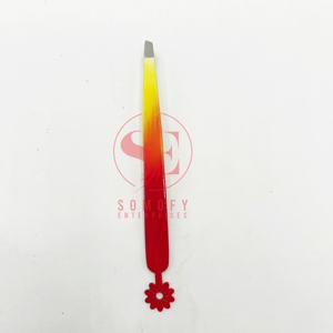 Pinces à épiler professionnelles en acier inoxydable à pointe fine, droites, pour volume, sourcils, outils de beauté, écologiques - Product Image 4