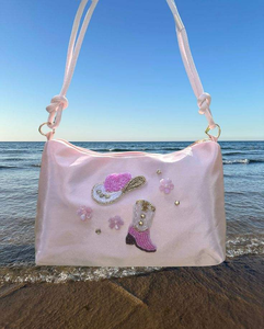 Sac fourre-tout en coton brodé personnalisable avec perles, grande capacité, sac à bandoulière pour femme, idéal pour la plage, les voyages et l'usage quotidien MULTI - Product Image 4