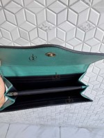 Nouveau Portefeuille Western en Cuir Sculpté à la Main, Pochette Téléphone Élégante Couleur Turquoise, Portefeuille Western en Cuir pour Femme Multi-usages
