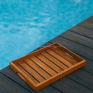 Bandeja de Madera Tradicional de la Mejor Calidad, Más Vendida, Duradera, Ecológica, para Servir, Decorativa, para Uso en el Hogar y la Cocina, con Diseño Elegante - Product Image 3