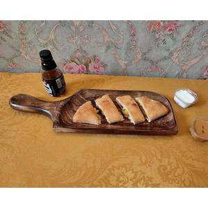 Plateau de service en bois durable avec poignée Plateau en bois naturel Longue assiette de service en bois pour les sushis, les biscuits et la cuisine domestique - Product Image 6