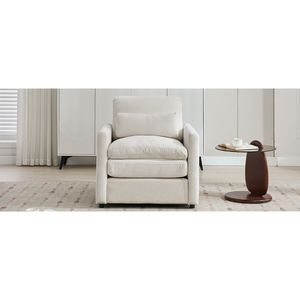 Poltrona Imbottita Accogliente da 81 cm, Divano Cloud Oversize e Confortevole con Doppio Cuscino, Divano Singolo con Cuscino Morbido per Soggiorno - Product Image 6