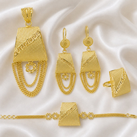 Ensemble de pendentifs de mariée traditionnels Habesha, en laiton plaqué or 14K, 18K, 24K, style éthiopien, érythréen, africain, turc, de Dubaï, vente en gros, tendance