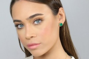 ต่างหูออนิกซ์สีเขียวธรรมชาติ 100% เงินแท้ 925 ทำมือ ทรงกลม ประดับพลอย สำหรับผู้หญิง ขายส่งเครื่องประดับ - Product Image 2