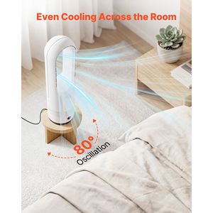 "High Velocity 8-Speed Bladeless Standing Fan with 9-Hour <b>Timer</b> and AU/US <b>Plug</b> Types" - Product Image 5