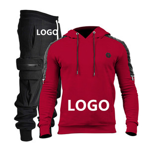 Conjunto Deportivo Personalizado con Logotipo, 90% Poliéster, 10% Elastano, 2 Piezas, para Correr, Hacer Ejercicio, Gimnasio, Ropa de Entrenamiento para Hombre - Product Image 1